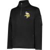 imageUltra Game Mens NFL Official QuarterZip Fleece Pullover Sweatshirt with Zipper PocketsBlack