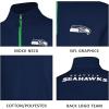 imageUltra Game Mens NFL Official QuarterZip Fleece Pullover Sweatshirt with Zipper PocketsBlack