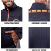 imageUltra Game Mens NFL Official QuarterZip Fleece Pullover Sweatshirt with Zipper PocketsTeam Color