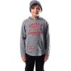 imageUltra Game NFL Boys SuperSoft Hoodie Pullover Henley SweatshirtGrey Snow