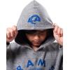 imageUltra Game NFL Boys SuperSoft Hoodie Pullover Henley SweatshirtGrey Snow