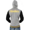 imageUltra Game NFL Mens Super Soft Supreme Full Zip Varsity Hoodie Sweatshirt JacketHeather Gray