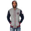 imageUltra Game NFL Mens Super Soft Supreme Full Zip Varsity Hoodie Sweatshirt JacketHeather Gray