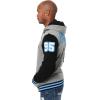 imageUltra Game NFL Mens Super Soft Supreme Full Zip Varsity Hoodie Sweatshirt JacketHeather Gray