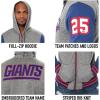 imageUltra Game NFL Mens Super Soft Supreme Full Zip Varsity Hoodie Sweatshirt JacketTeam Color