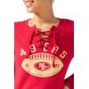 imageUltra Game NFL Womens Long Sleeve Fleece Lace Up SweatshirtTeam Color