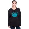 imageUltra Game NFL Womens Long Sleeve Fleece Lace Up SweatshirtTeam Color