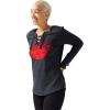 imageUltra Game NFL Womens Long Sleeve Fleece Lace Up SweatshirtTeam Color