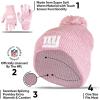 imageUltra Game NFL Womens Mens Super Soft Pink Marl Winter Beanie Knit Hat with Extra Warm Touch Screen GlovesPink