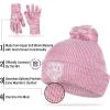 imageUltra Game NFL Womens Mens Super Soft Pink Marl Winter Beanie Knit Hat with Extra Warm Touch Screen GlovesPink