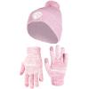 imageUltra Game NFL Womens Mens Super Soft Pink Marl Winter Beanie Knit Hat with Extra Warm Touch Screen GlovesPink