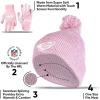 imageUltra Game NFL Womens Mens Super Soft Pink Marl Winter Beanie Knit Hat with Extra Warm Touch Screen GlovesPink