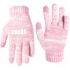 imageUltra Game NFL Womens Mens Super Soft Pink Marl Winter Beanie Knit Hat with Extra Warm Touch Screen GlovesPink