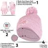 imageUltra Game NFL Womens Mens Super Soft Pink Marl Winter Beanie Knit Hat with Extra Warm Touch Screen GlovesPink