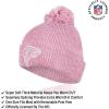 imageUltra Game NFL Womens Mens Super Soft Pink Marl Winter Beanie Knit Hat with Extra Warm Touch Screen GlovesPink