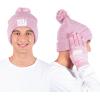 imageUltra Game NFL Womens Mens Super Soft Pink Marl Winter Beanie Knit Hat with Extra Warm Touch Screen GlovesPink