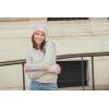 imageUltra Game NFL Womens Mens Super Soft Pink Marl Winter Beanie Knit Hat with Extra Warm Touch Screen GlovesPink