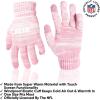 imageUltra Game NFL Womens Mens Super Soft Pink Marl Winter Beanie Knit Hat with Extra Warm Touch Screen GlovesPink
