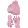 imageUltra Game NFL Womens Mens Super Soft Pink Marl Winter Beanie Knit Hat with Extra Warm Touch Screen GlovesPink