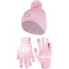 imageUltra Game NFL Womens Mens Super Soft Pink Marl Winter Beanie Knit Hat with Extra Warm Touch Screen GlovesPink