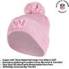 imageUltra Game NFL Womens Mens Super Soft Pink Marl Winter Beanie Knit Hat with Extra Warm Touch Screen GlovesPink