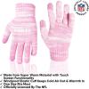 imageUltra Game NFL Womens Mens Super Soft Pink Marl Winter Beanie Knit Hat with Extra Warm Touch Screen GlovesPink