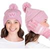 imageUltra Game NFL Womens Mens Super Soft Pink Marl Winter Beanie Knit Hat with Extra Warm Touch Screen GlovesPink