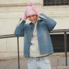 imageUltra Game NFL Womens Mens Super Soft Pink Marl Winter Beanie Knit Hat with Extra Warm Touch Screen GlovesPink