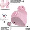 imageUltra Game NFL Womens Mens Super Soft Pink Marl Winter Beanie Knit Hat with Extra Warm Touch Screen GlovesPink