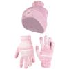imageUltra Game NFL Womens Mens Super Soft Pink Marl Winter Beanie Knit Hat with Extra Warm Touch Screen GlovesPink