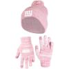 imageUltra Game NFL Womens Mens Super Soft Pink Marl Winter Beanie Knit Hat with Extra Warm Touch Screen GlovesPink