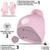imageUltra Game NFL Womens Mens Super Soft Pink Marl Winter Beanie Knit Hat with Extra Warm Touch Screen GlovesPink