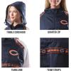 imageUltra Game NFL Womens Quarter Zip Hoodie Windbreaker JacketRegular Length