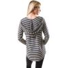 imageUltra Game NFL Womens Scoop VNeck Lightweight Striped Hoodie SweatshirtCarolina Panthers