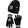 imageUltra Game NFL unisexadult Super Soft Marled Winter Beanie Knit Hat With Extra Warm Touch Screen GlovesBlack