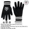 imageUltra Game NFL unisexadult Super Soft Marled Winter Beanie Knit Hat With Extra Warm Touch Screen GlovesBlack