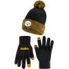 imageUltra Game NFL unisexadult Super Soft Two Tone Winter Beanie Knit Hat With Extra Warm Touch Screen GlovesTeam Color
