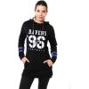 imageUltra Game NFL womens Tunic Hoodie Pullover Sweatshirt TerryBlack