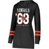 imageUltra Game NFL womens Tunic Hoodie Pullover Sweatshirt TerryBlack