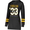 imageUltra Game NFL womens Tunic Hoodie Pullover Sweatshirt TerryBlack