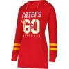 imageUltra Game NFL womens Tunic Hoodie Pullover Sweatshirt TerryRed