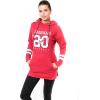 imageUltra Game NFL womens Tunic Hoodie Pullover Sweatshirt TerryTeam Color