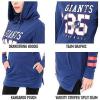 imageUltra Game NFL womens Tunic Hoodie Pullover Sweatshirt TerryTeam Color