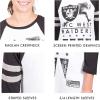 imageUltra Game Womens NFL Official Super Soft Raglan Vintage Baseball TShirtWhite