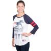 imageUltra Game Womens NFL Official Super Soft Raglan Vintage Baseball TShirtWhite