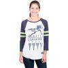 imageUltra Game Womens NFL Official Super Soft Raglan Vintage Baseball TShirtWhite