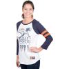 imageUltra Game Womens NFL Official Super Soft Raglan Vintage Baseball TShirtWhite