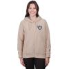 imageUltra Game Womens NFL Official Super Soft Sherpa Full Zip Hoodie Sweatshirt JacketSand