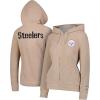 imageUltra Game Womens NFL Official Super Soft Sherpa Full Zip Hoodie Sweatshirt JacketSand