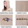 imageUltra Game Womens NFL Official Super Soft Sherpa Full Zip Hoodie Sweatshirt JacketSand